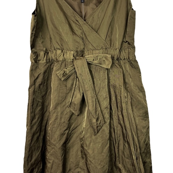 Eileen Fisher Steel Satin A-Line Dress - Picture 8 of 12